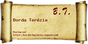 Borda Terézia névjegykártya